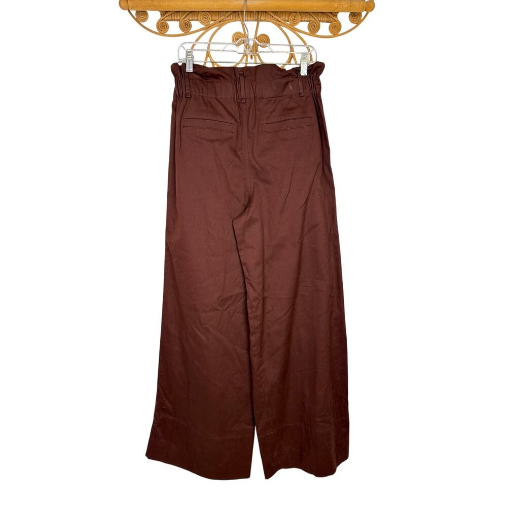 Brunello Cucinelli high rise paper waist wide leg pants Brown 6 - Picture 4 of 6